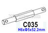 HG P602 Middle gearbox transmission hexagon shaft-C035,H6xΦ5x52.2mm